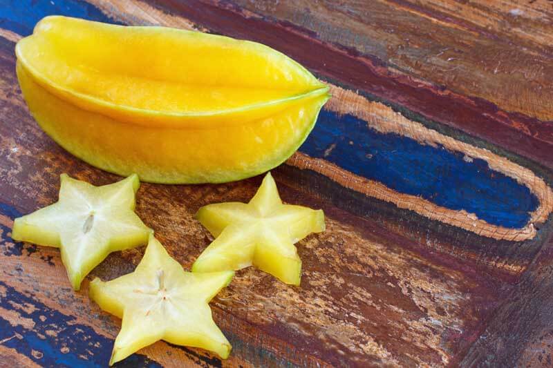 Chopped star fruit