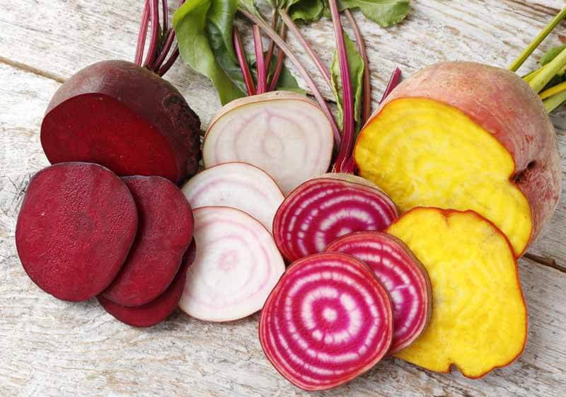 Colorful cut beets